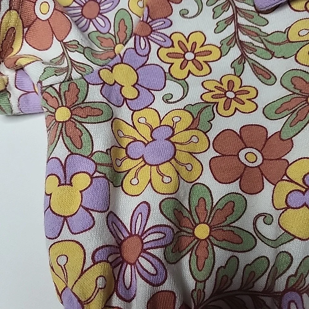 DISNEY Jr Mickey Disney Collection Dress Hidden Floral‎ Mickey Purple Collar 2T